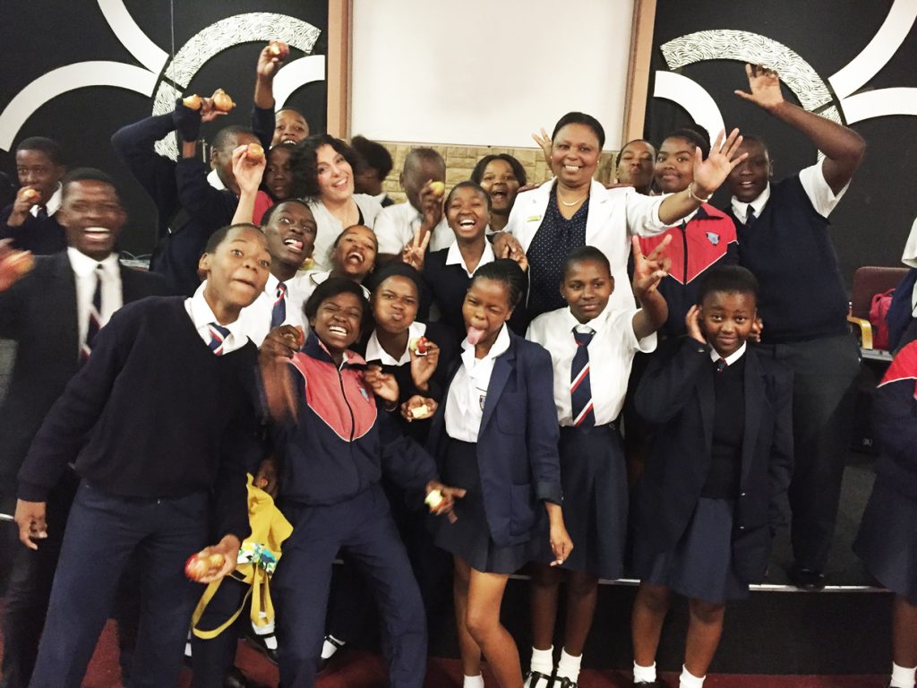 Mona Haimour and her class at Interfellowship Christian School